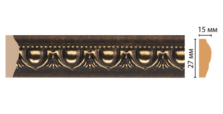 Молдинг DECOMASTER 128D-56 (27*15*2400мм)